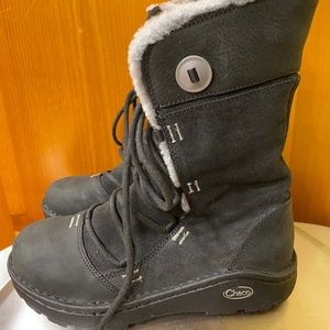 Chaco Belyn Baa Vibram Nurl Black Boots -Size 7/38